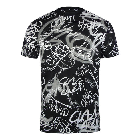 Cavalli Class Txt60J 3Po95 D0146 Black/White T-Shirt Mens M